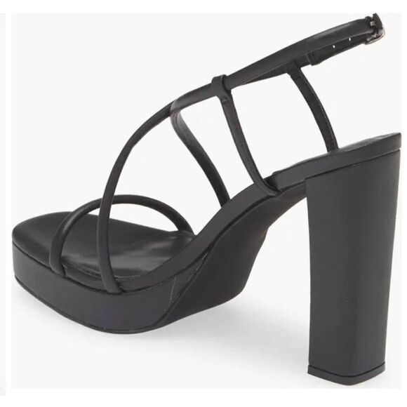 New JEFFREY CAMPBELL Aperitif Platform Sandal black high heel size 10 - Picture 5 of 6